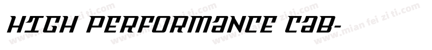HIGH PERFORMANCE CAB字体转换